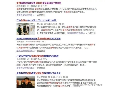 資訊 | 全國(guó)多地對(duì)食用油企業(yè)進(jìn)行塑化劑專(zhuān)項(xiàng)檢查，您還沒(méi)有選擇“食品級(jí)軟管”嗎？